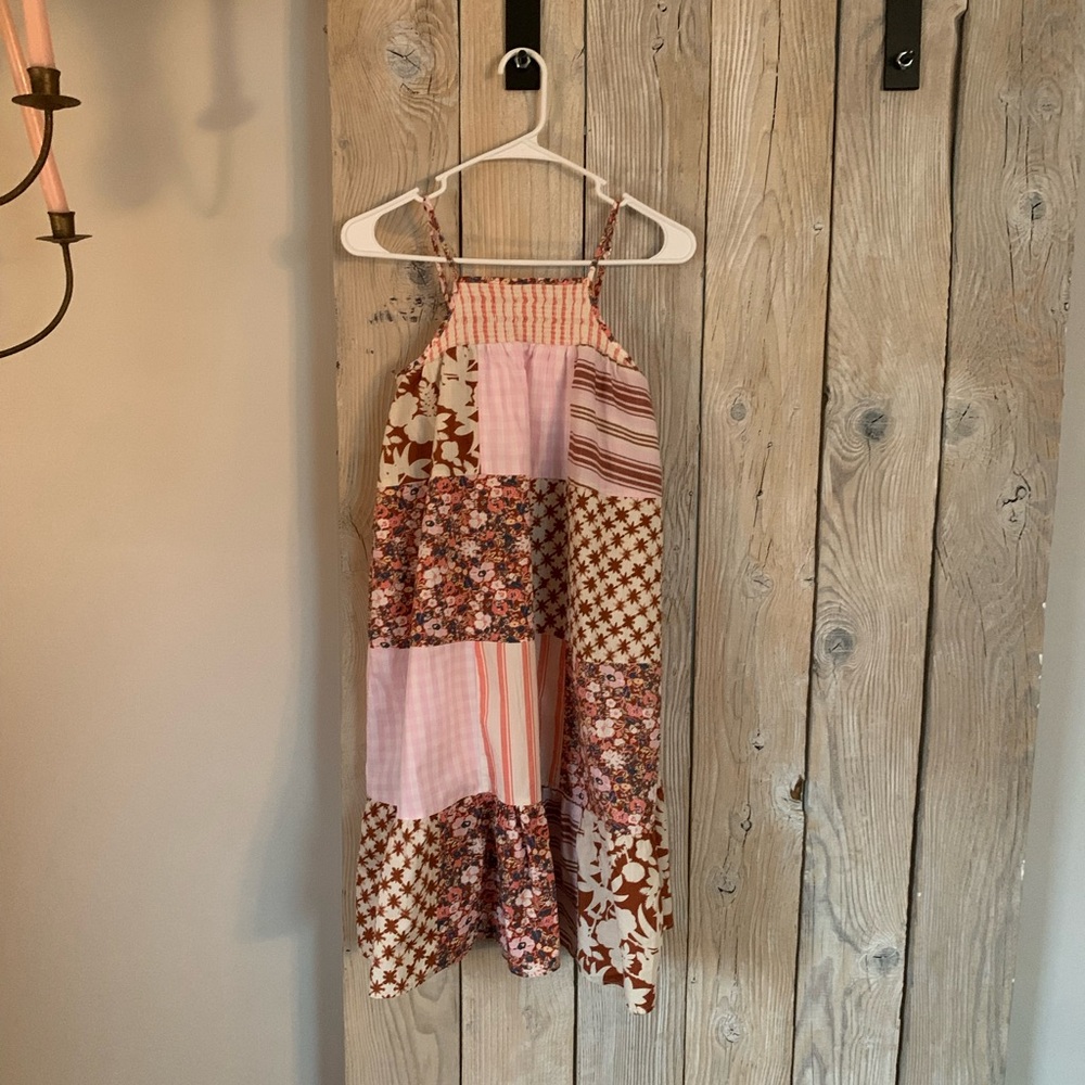 Cat & Jack patchwork girls sundress. Size: L (10/12).